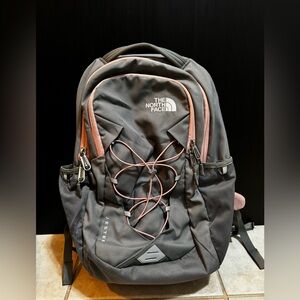 The North Face Gray and Pink Backpack